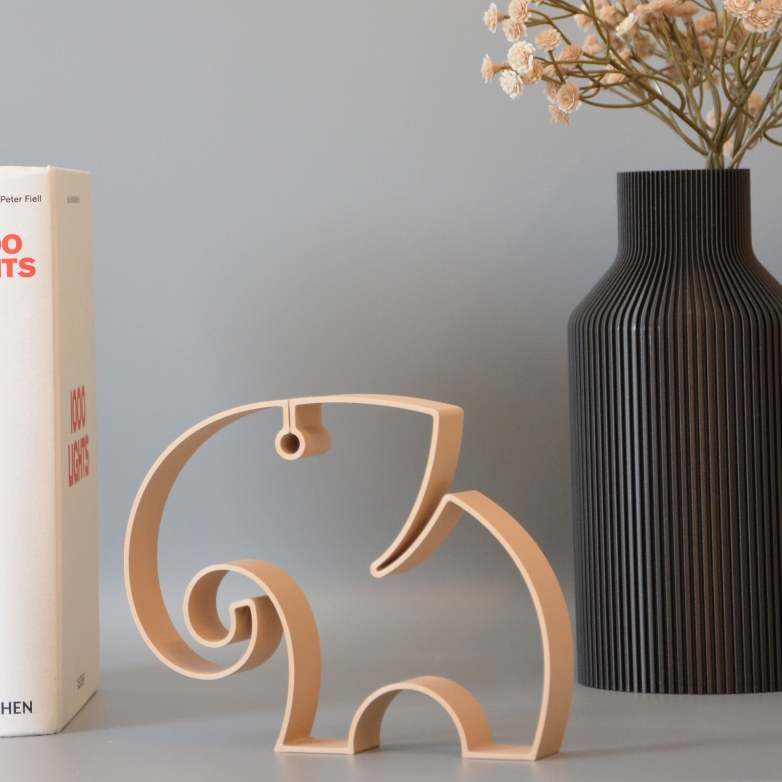 Line Art Elephant Sculpture