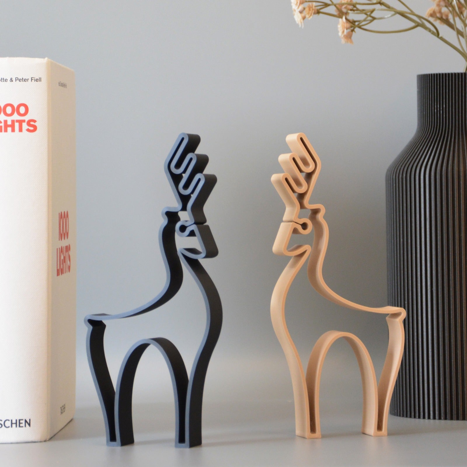 Line Art Deer Sculpture