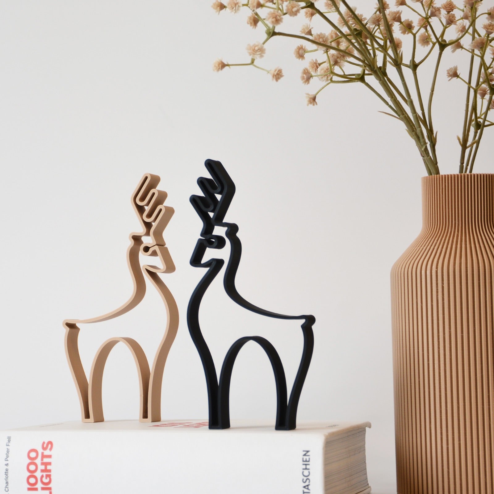 Line Art Deer Sculpture